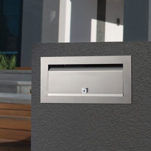 Stainless Steel Palazzo Brick in Front Open Mailbox suits A4