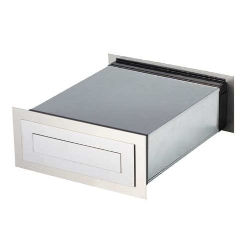Stainless Steel Carrera Brick In Rear Open Mailbox - Includes Sleeve